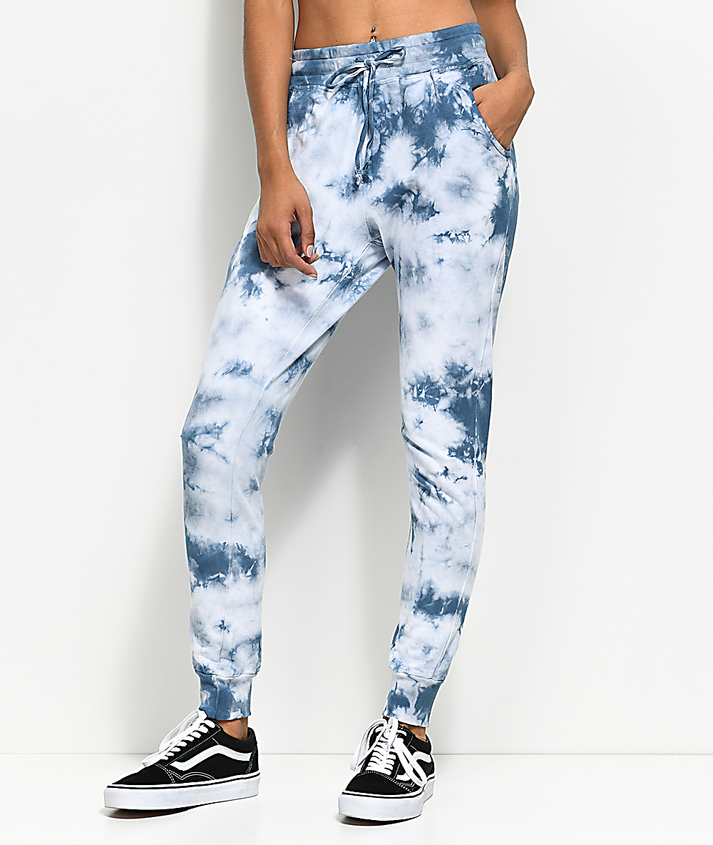 blue tie dye joggers