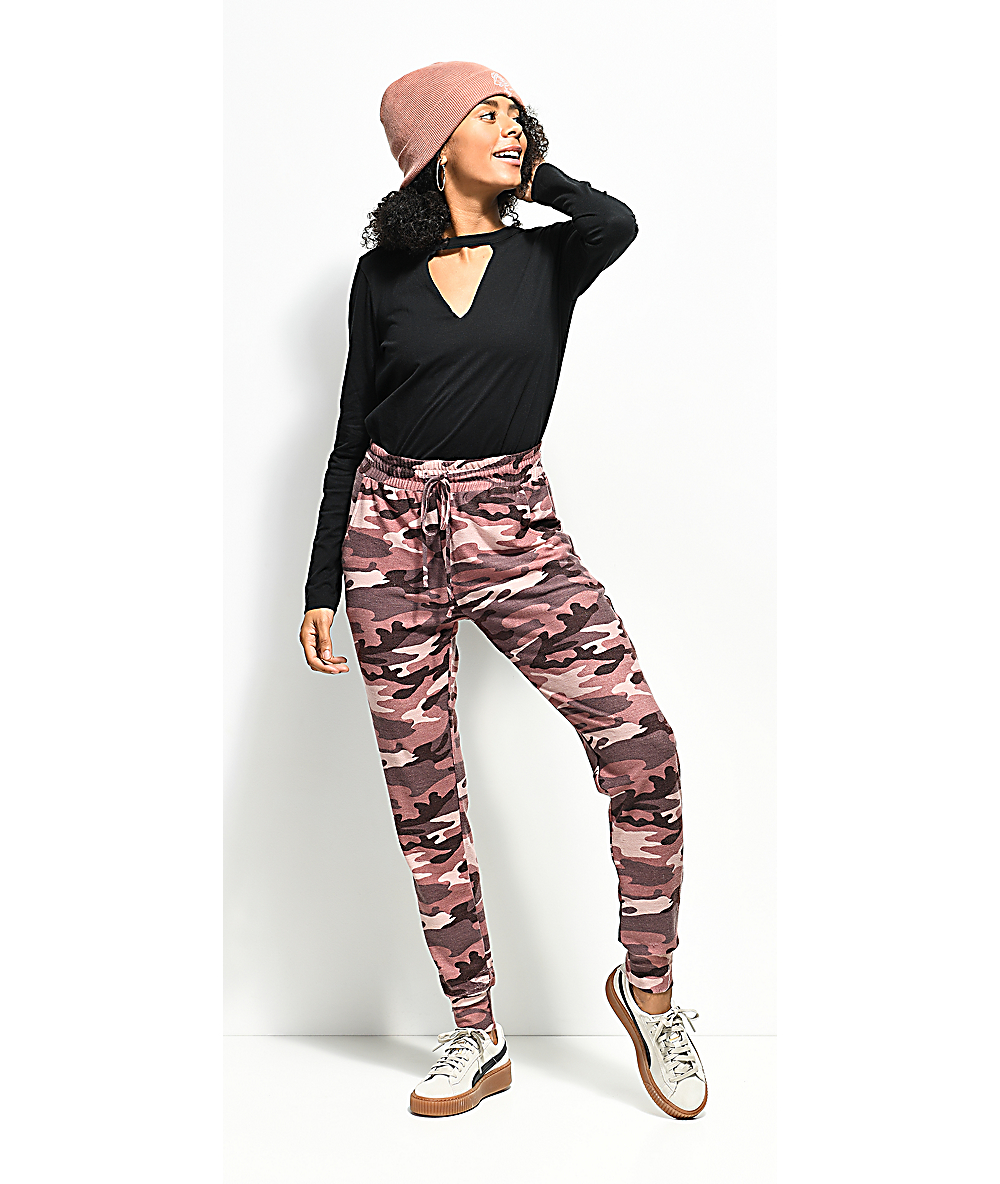 pink camo sweatpants