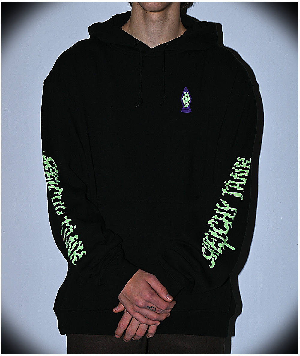 lurking class by sketchy tank fungus color black hoodie