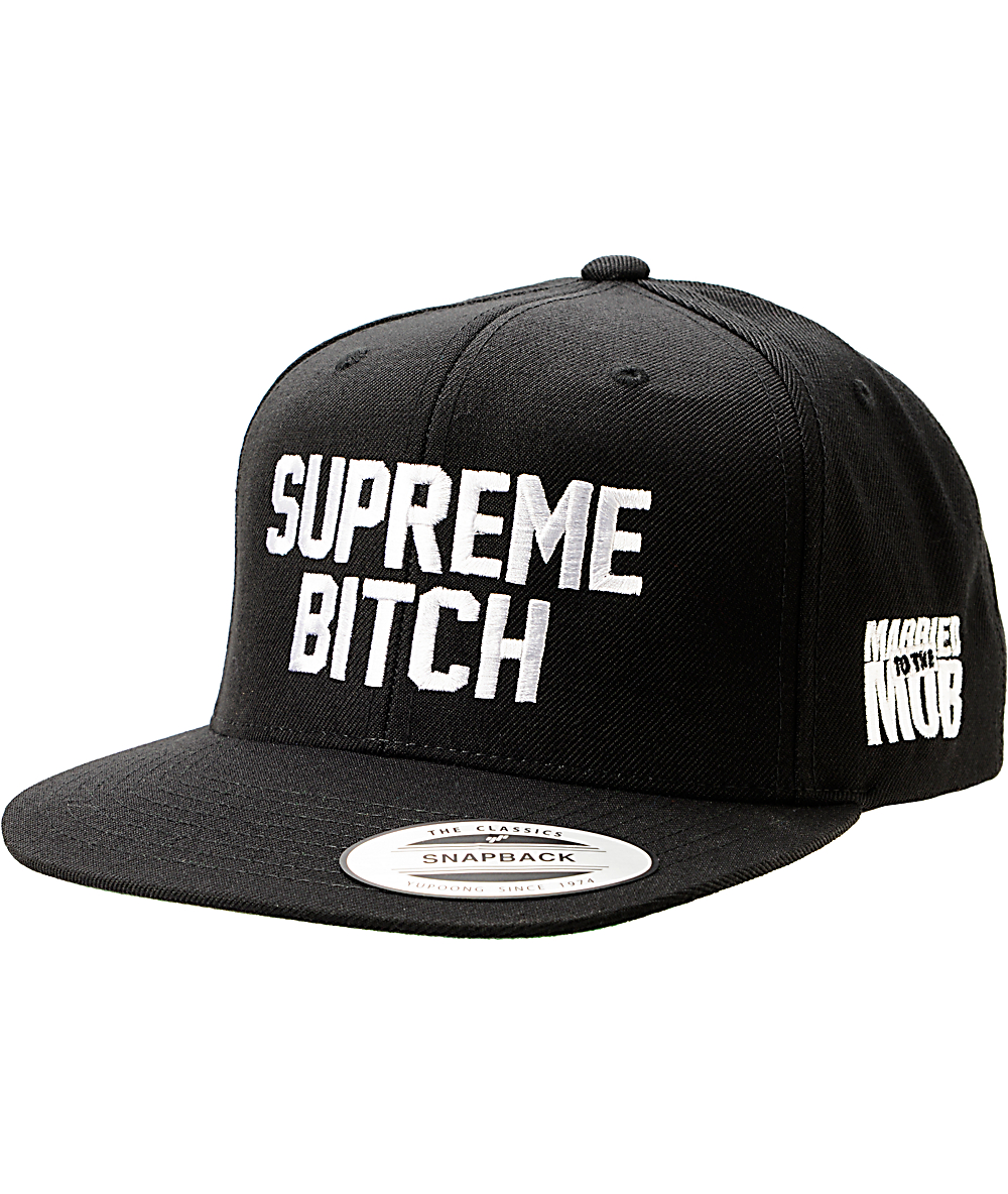 black supreme snapback