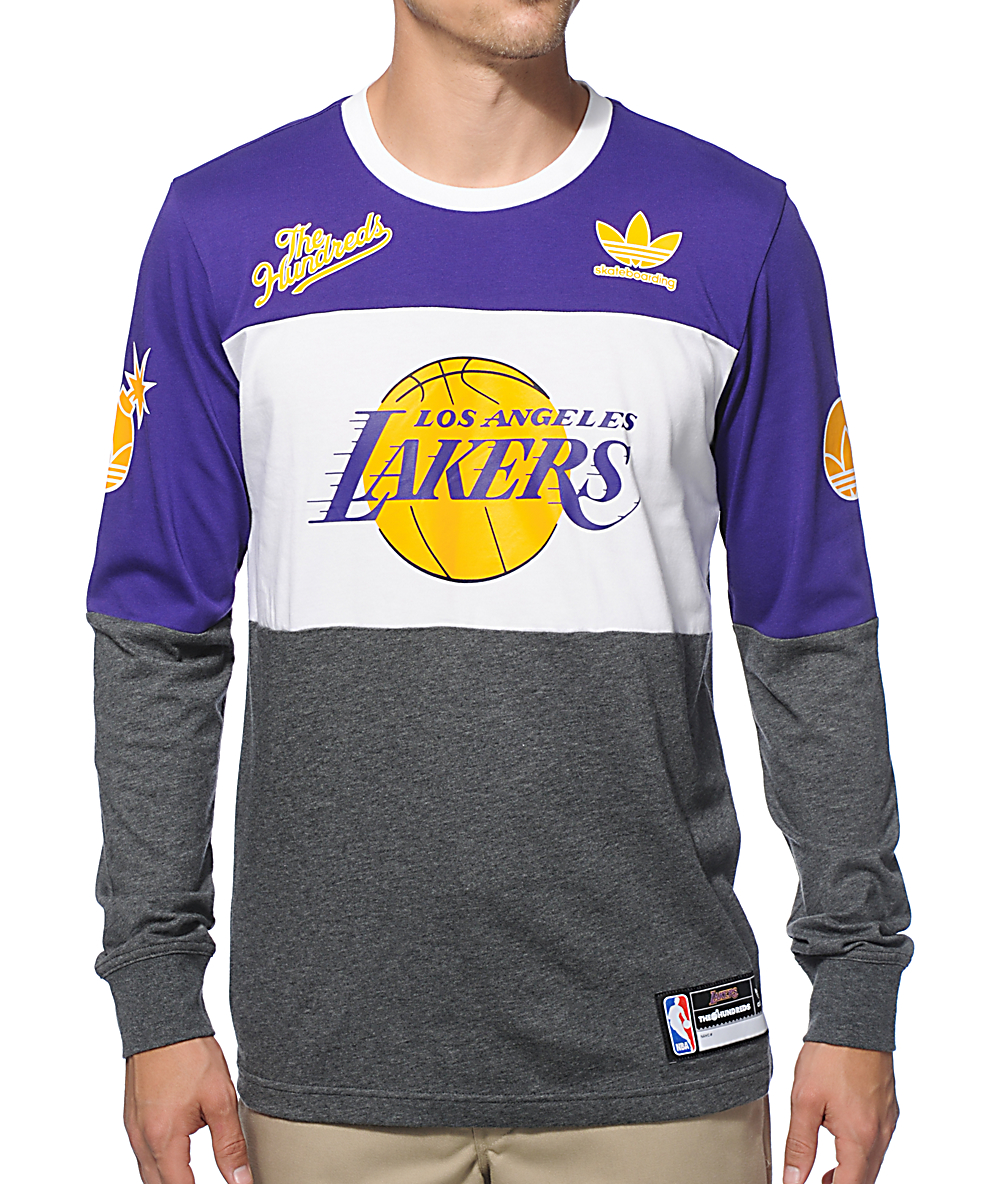 lakers white sleeved jersey