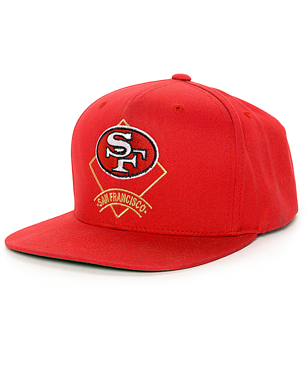 49ers red snapback hat