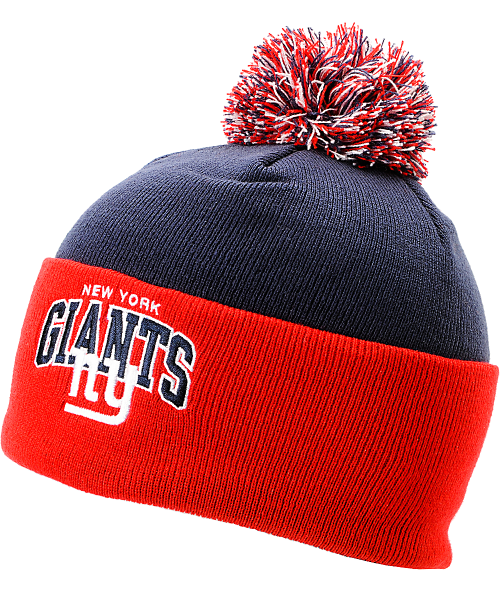 ny giants pom pom hat