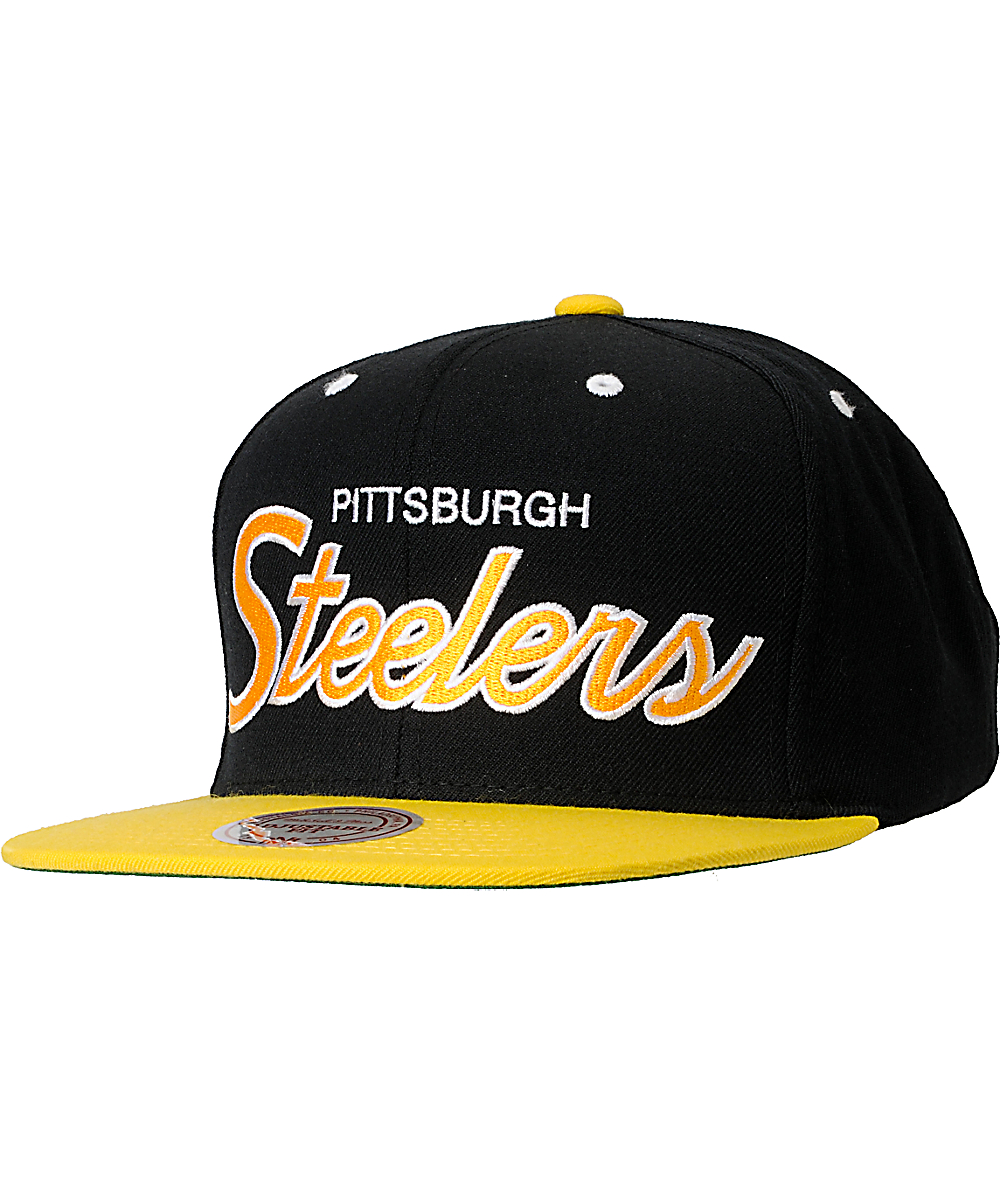 Pittsburgh Steelers New Era 9TWENTY Retro Script Black Hat