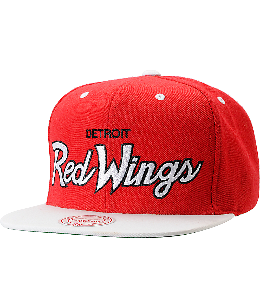 red wings snapback hat