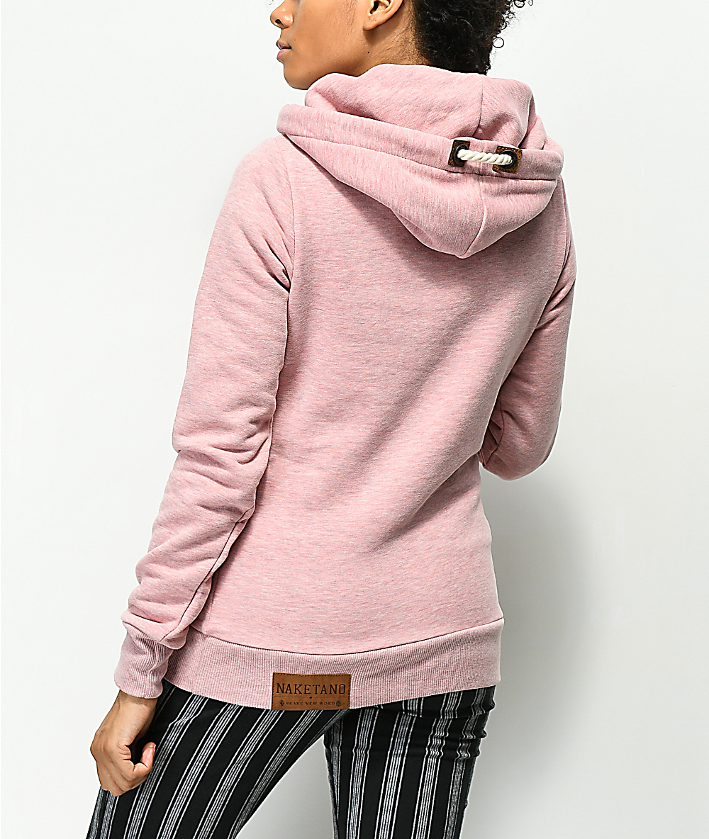 naketano pink hoodie