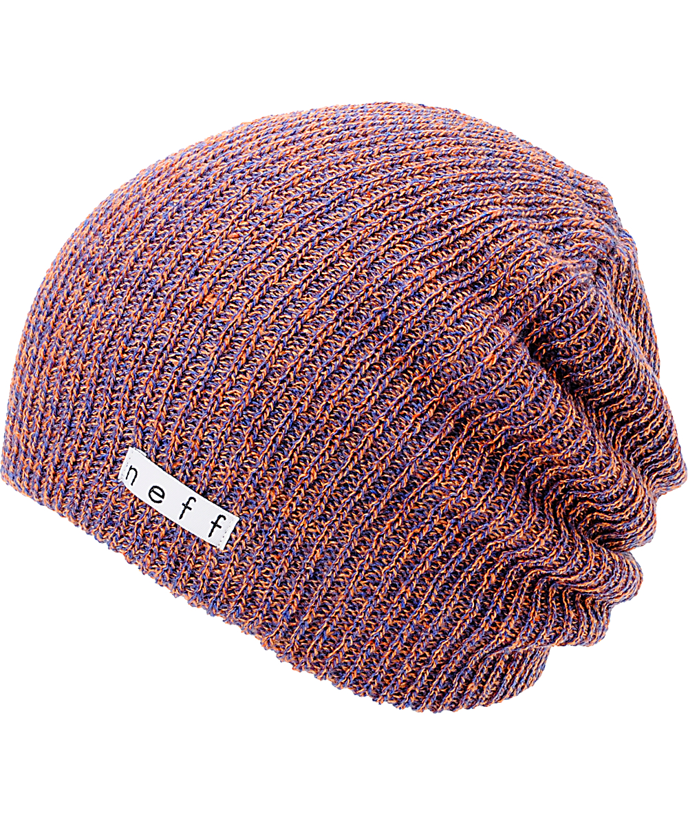 orange neff beanie