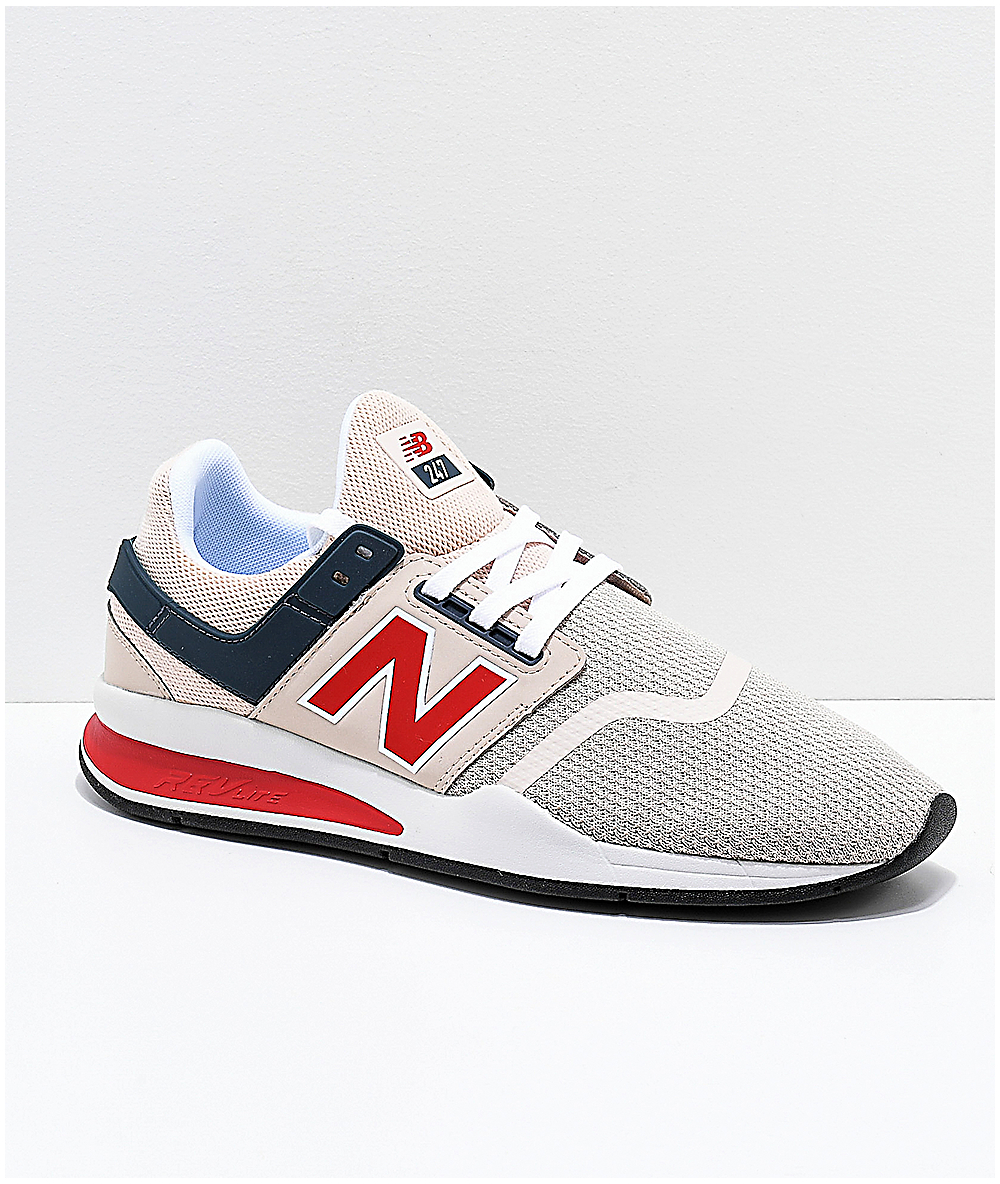 new balance grey red