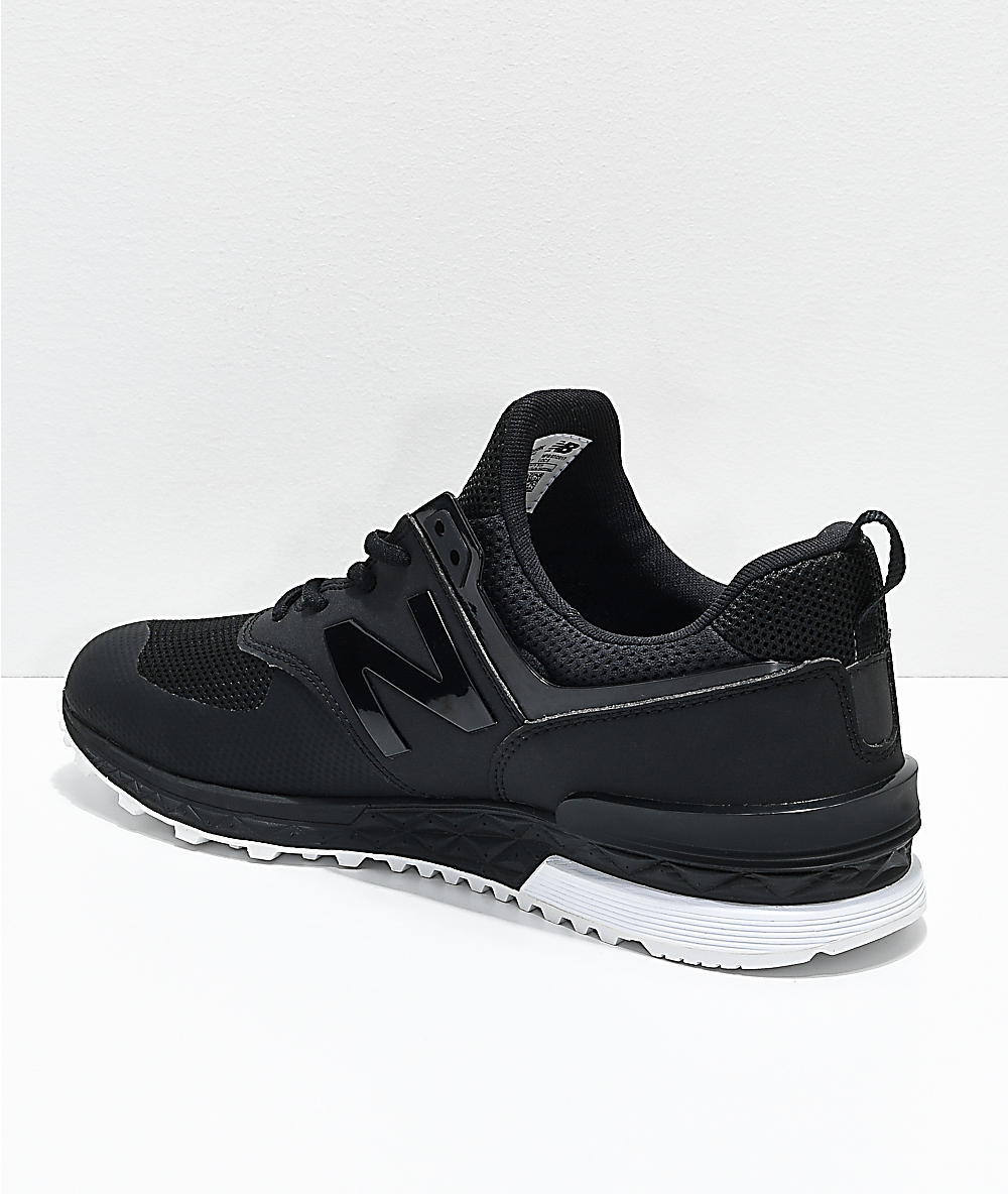 new balance 574 sport black and white