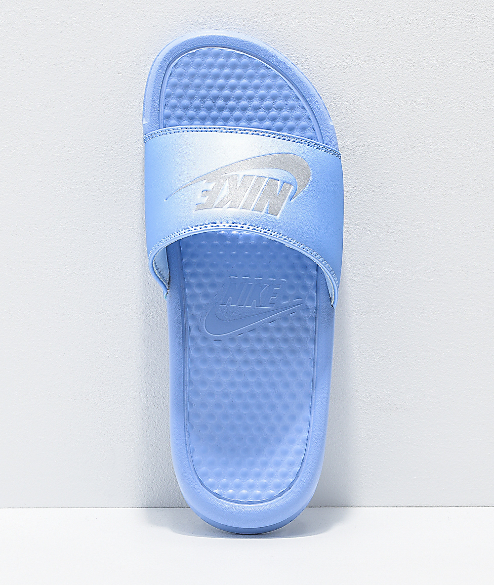 baby blue nike sandals