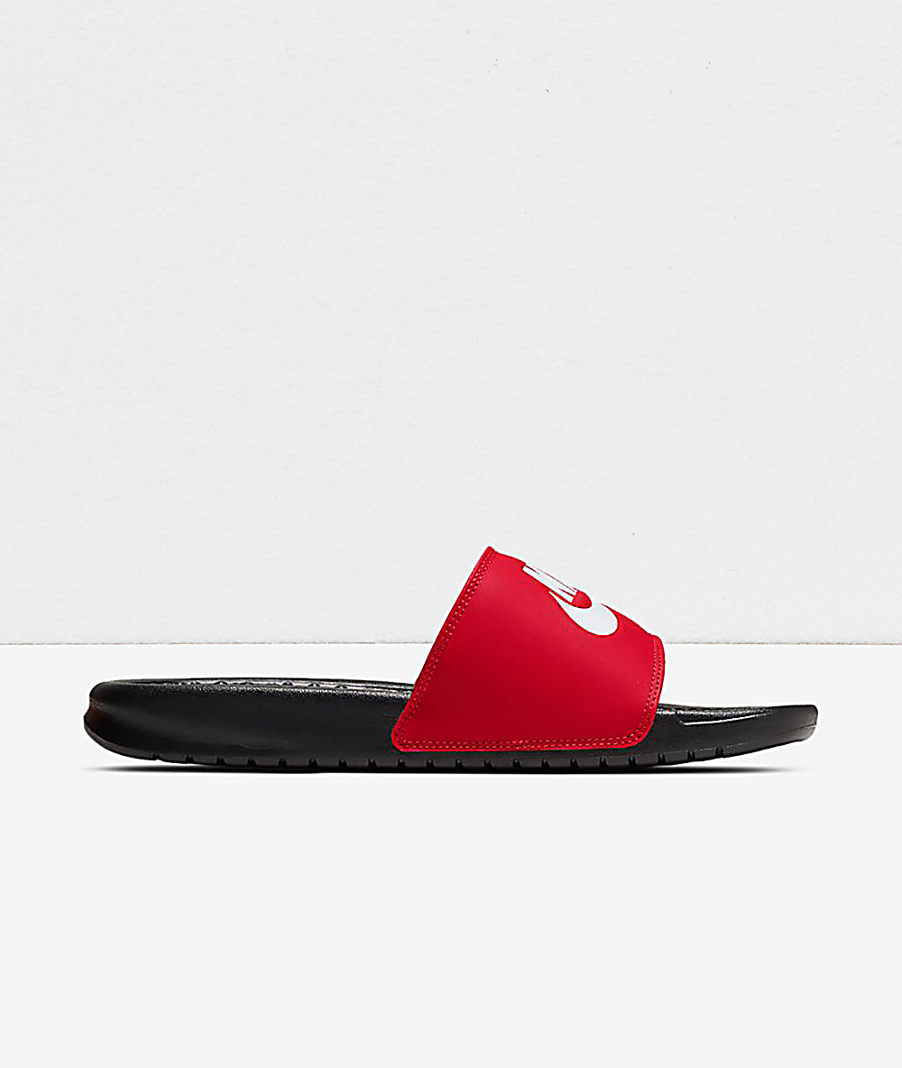 nike benassi jdi slides red