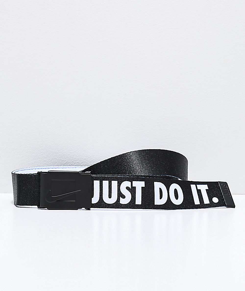Nike Just Do It Black Web Belt Zumiez