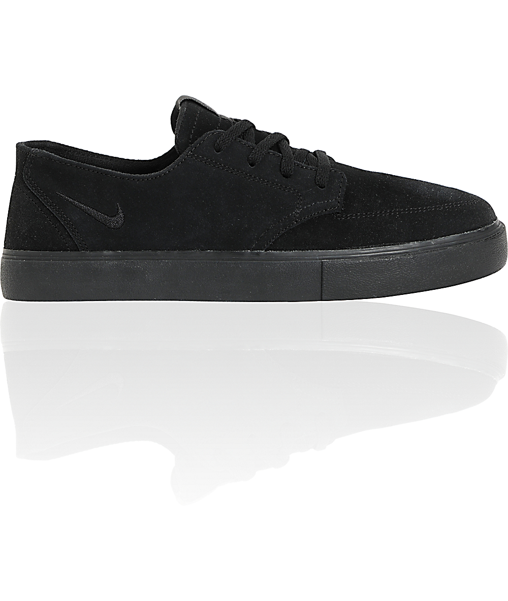 Nike SB Braata LR Black Suede Skate Shoes | Zumiez