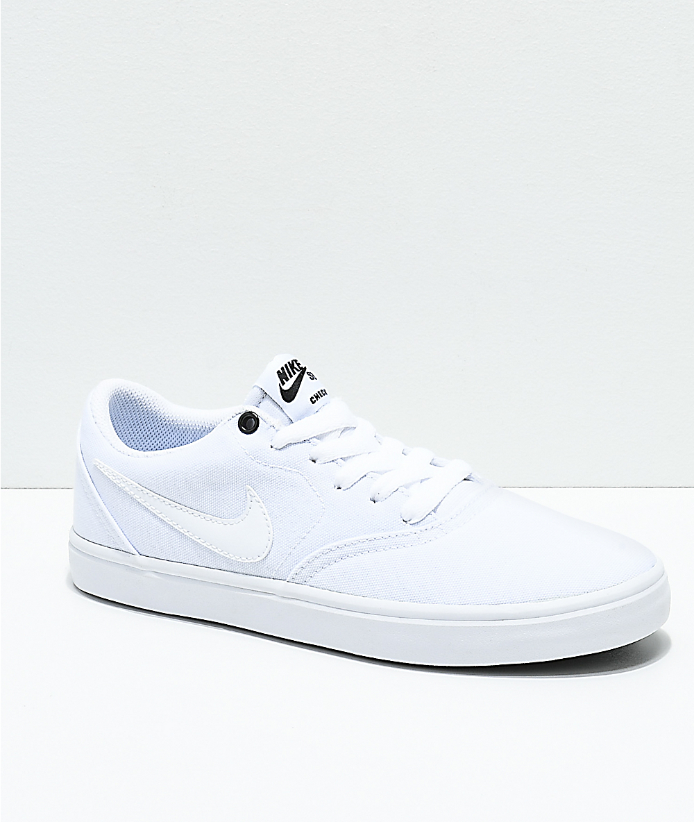 nike sb check white leather