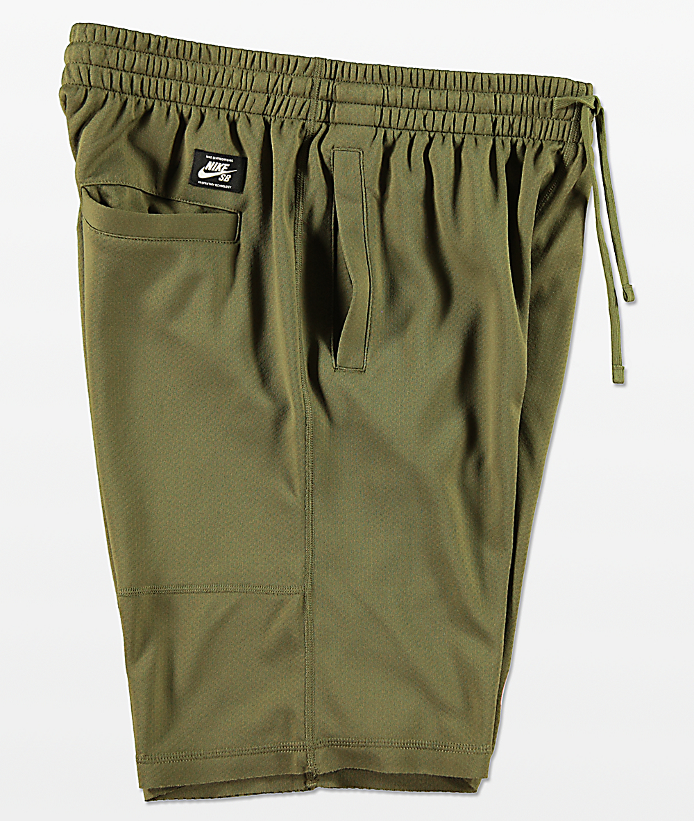 green nike shorts