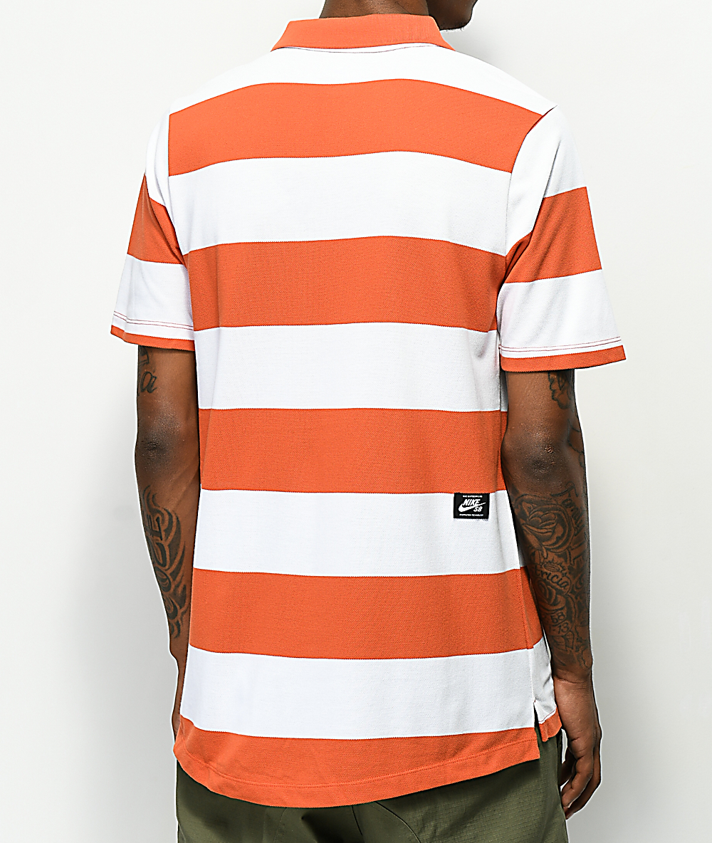 orange nike polo