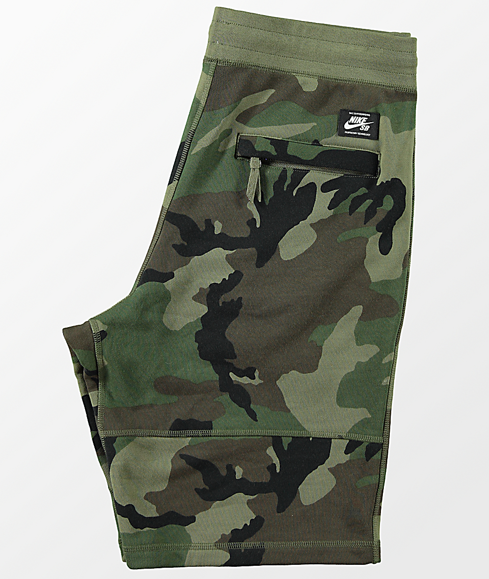 nike camo sweat shorts