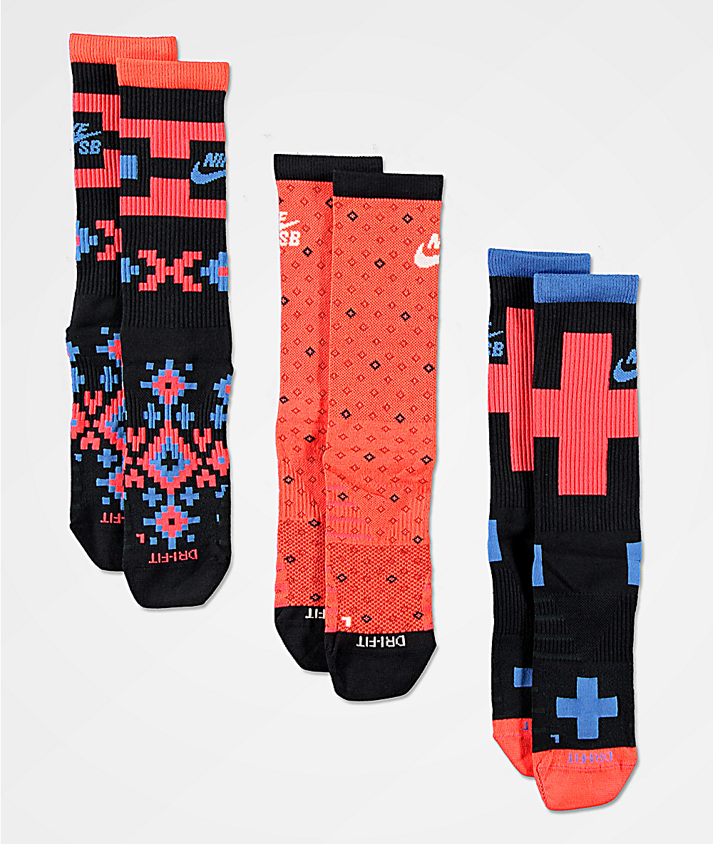 nike sb 3 pack crew socks