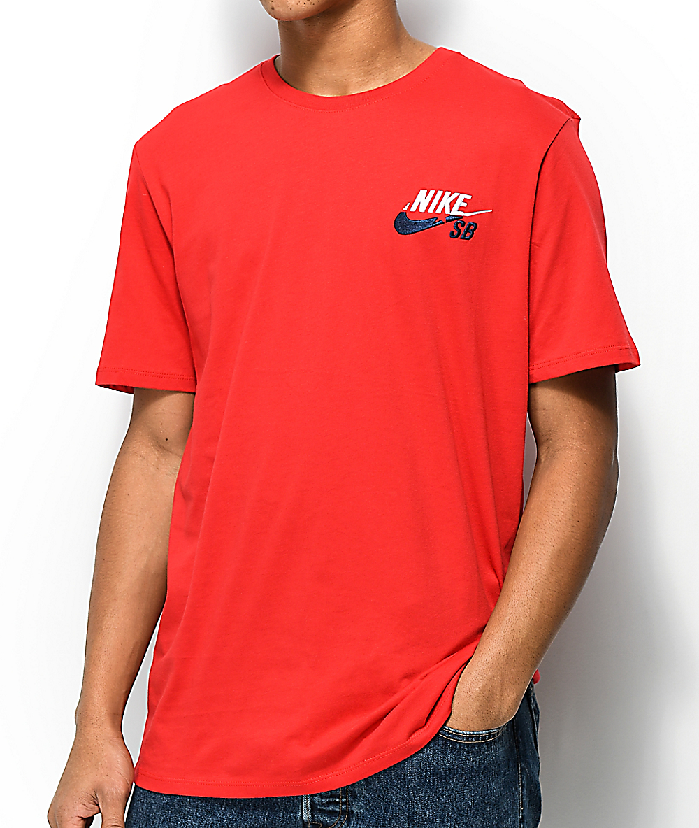 red nike shirt