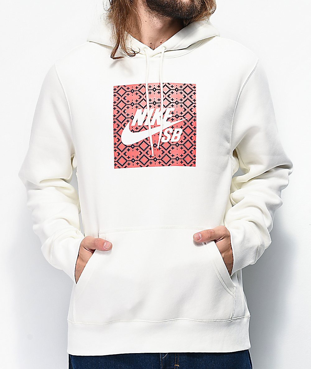 cream nike hoodie