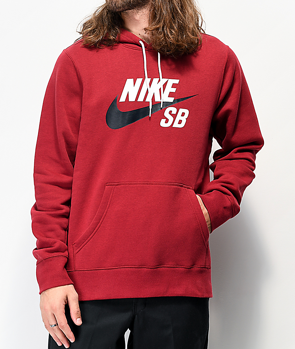 nike sb hoodie maroon