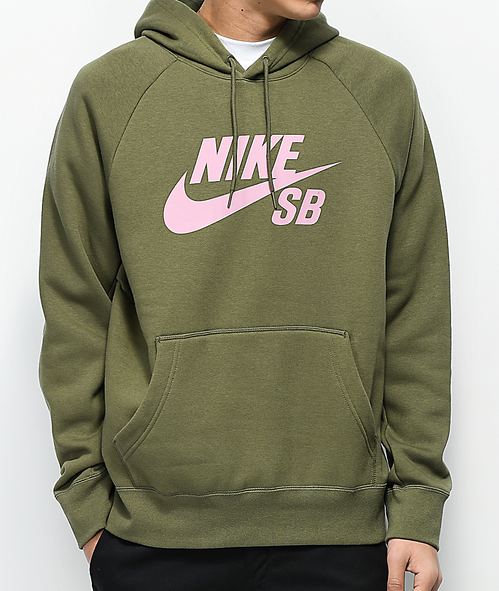 olive green nike pullover