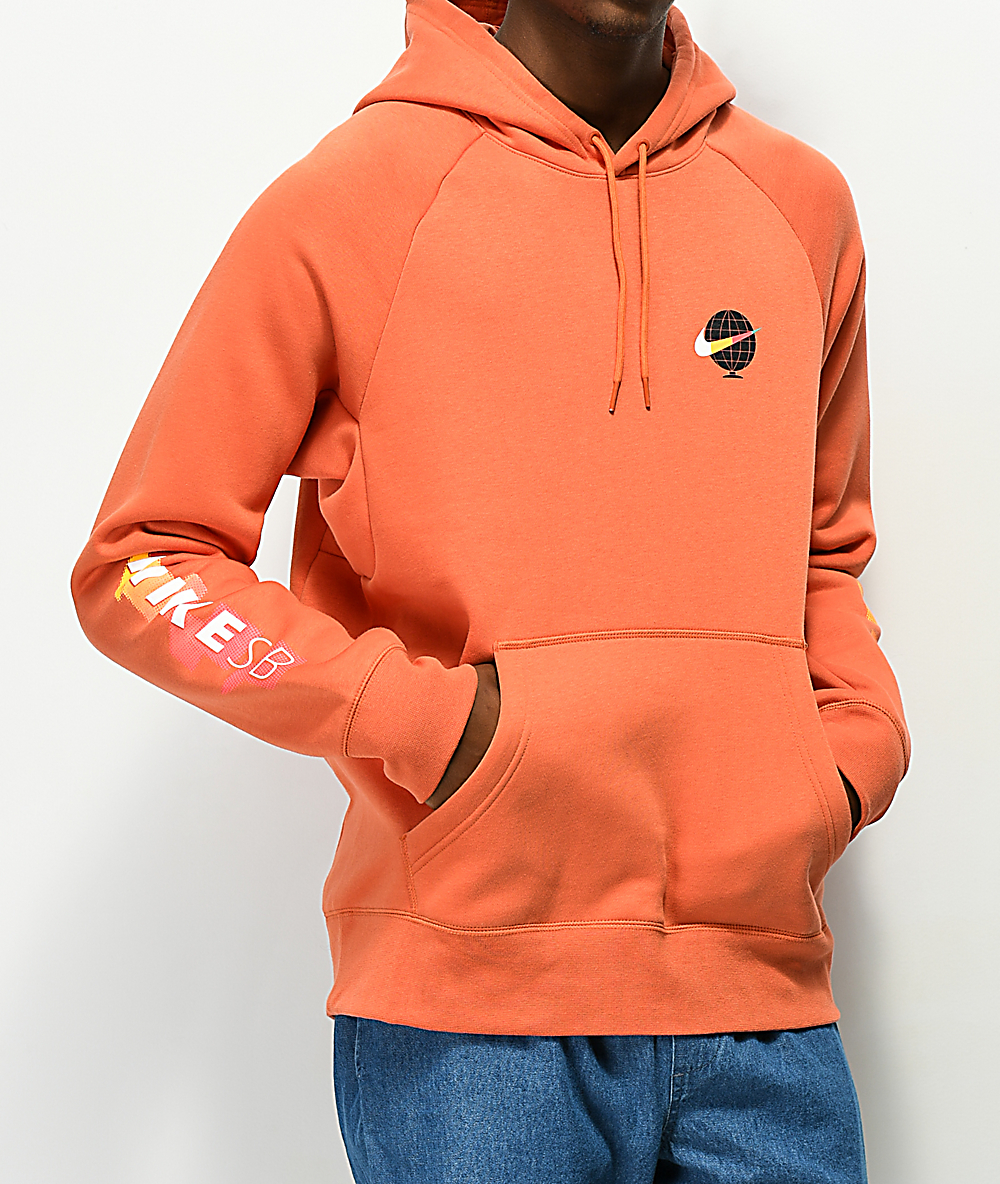 sudadera naranja nike