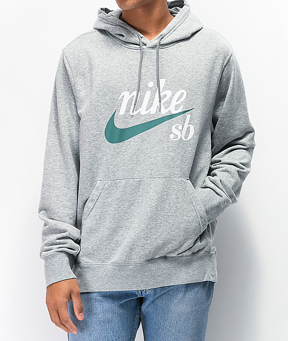 sudadera nike gris con capucha
