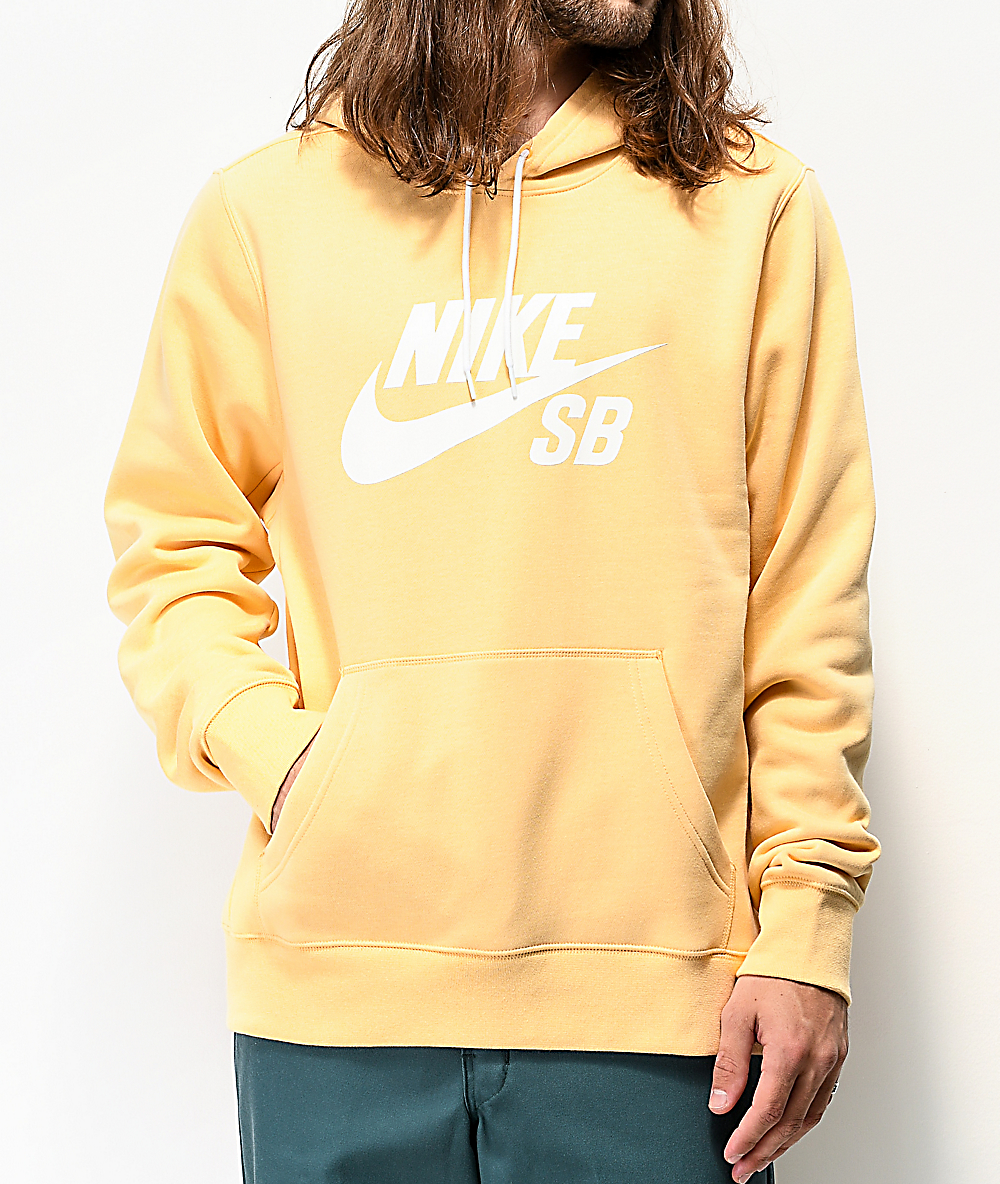 Nike SB Icon sudadera con capucha amarillo claro | Zumiez