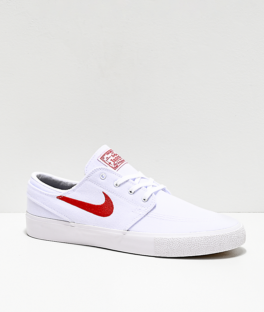 nike sb white and red