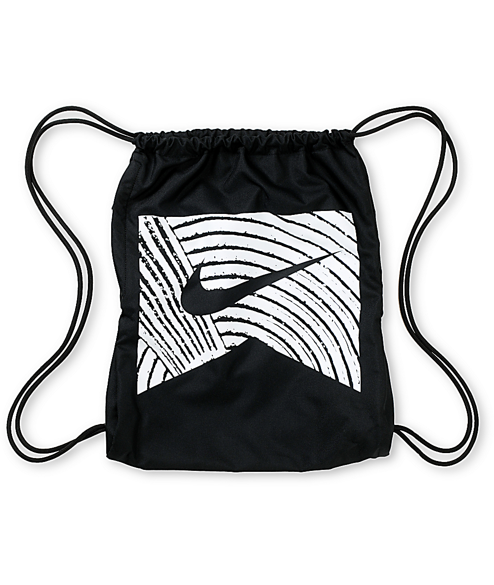 black nike drawstring backpack