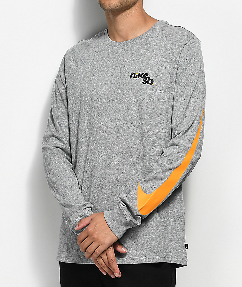 nike grey long sleeve
