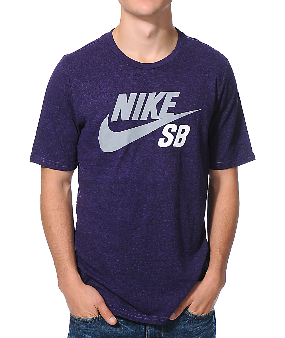 blue purple nike shirt