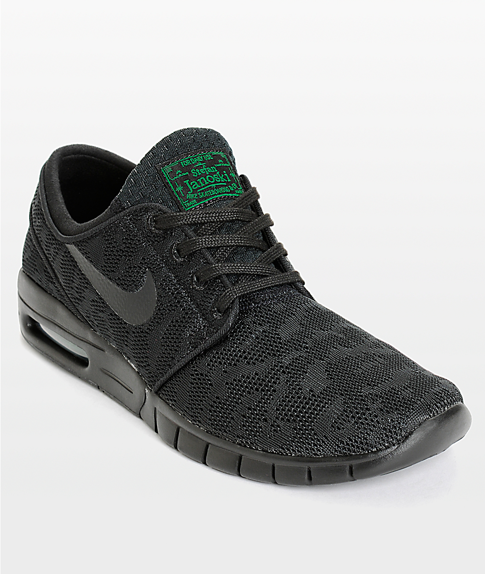 nike janoski max black pine green