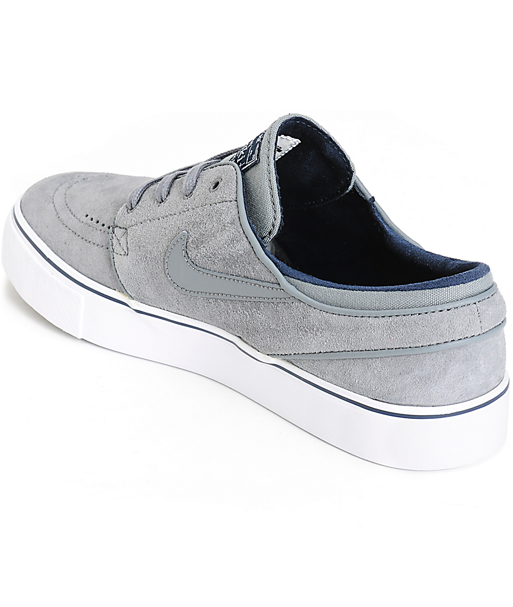 Nike SB Stefan Janoski SE Cool Grey & White Skate Shoes | Zumiez