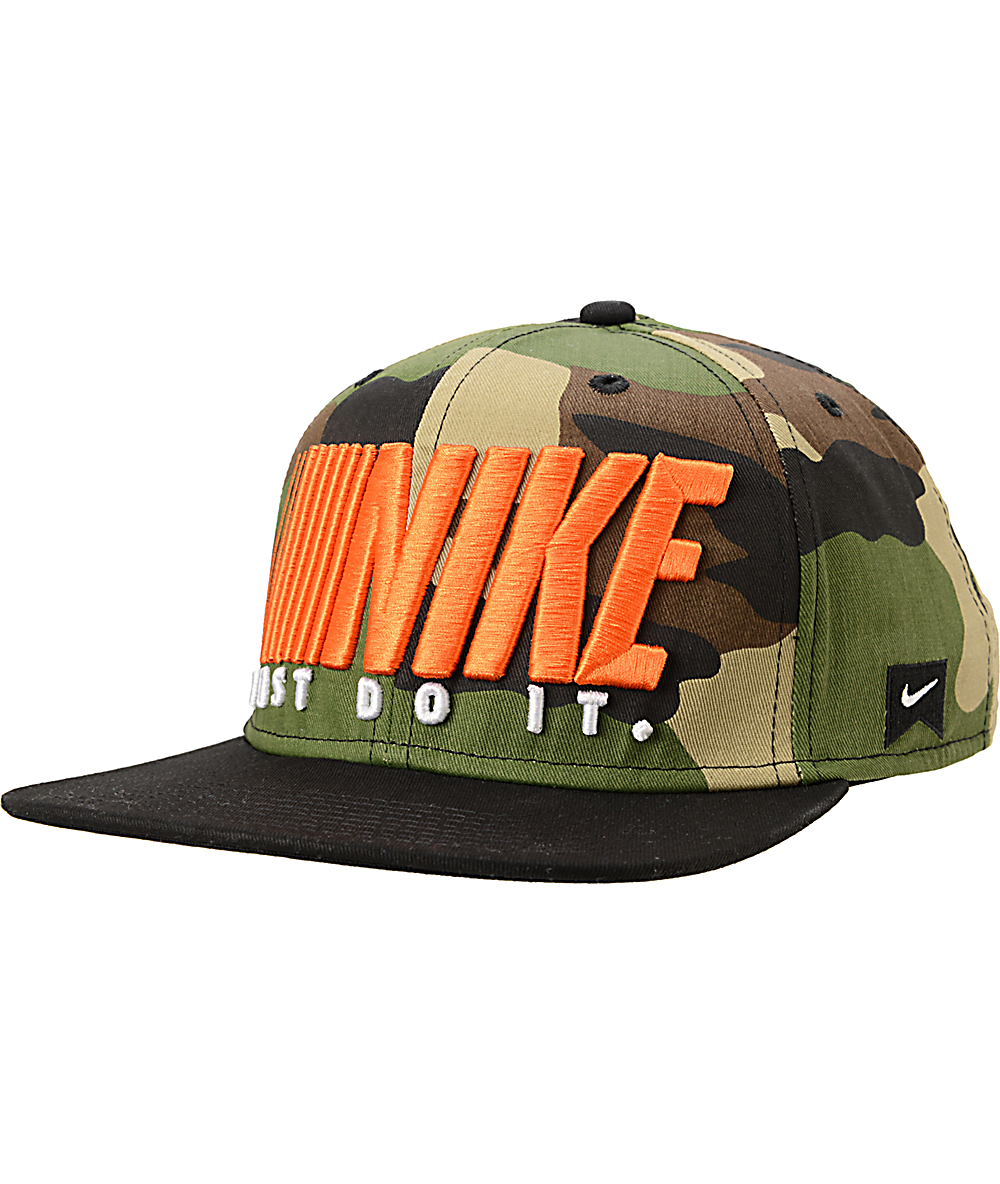 nike camo snapback