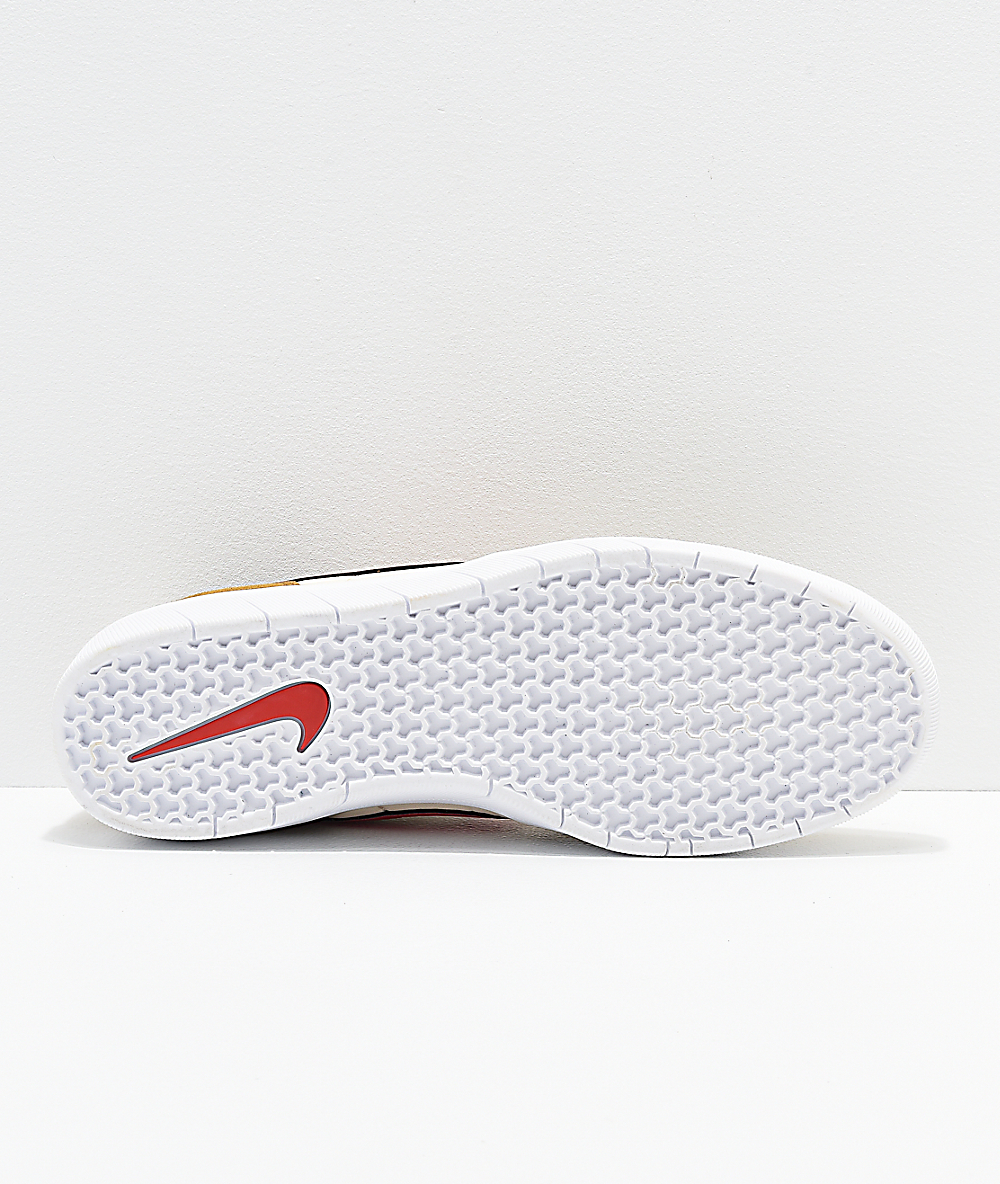Nike SB Team Classic Golden Beige & Red Skate Shoes Nike SB Team Classic Golden Beige & Red Skate Shoes