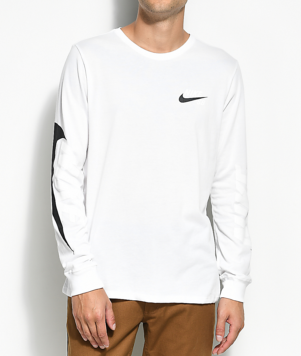 nike white full sleeve t shirt