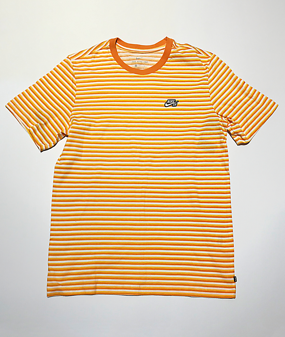 yellow and orange nike shirt