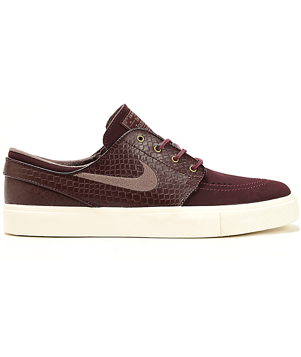 Nike SB Zoom Stefan Janoski PR Burgundy & Violet Skate Shoes | Zumiez