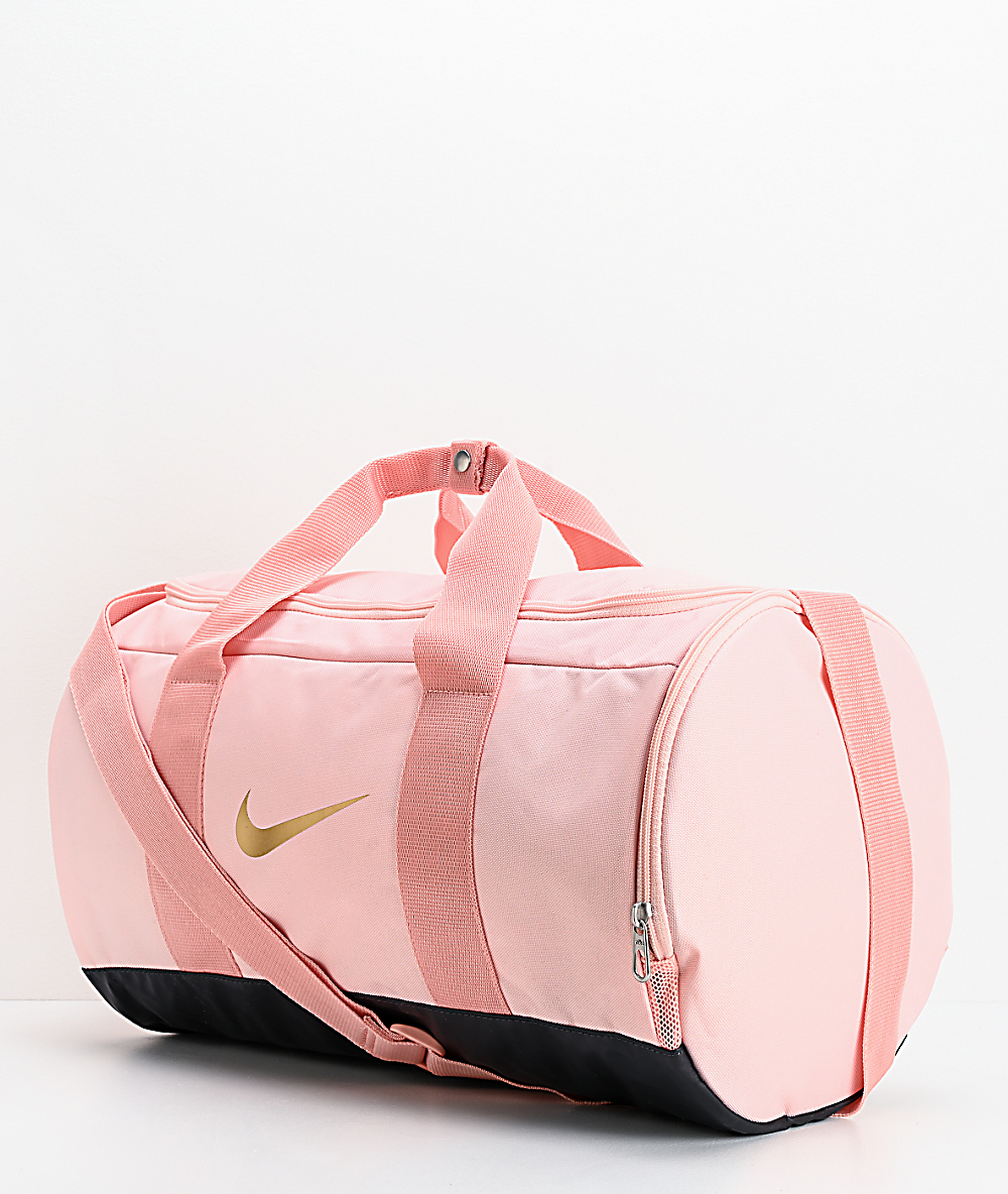 pink duffle bag