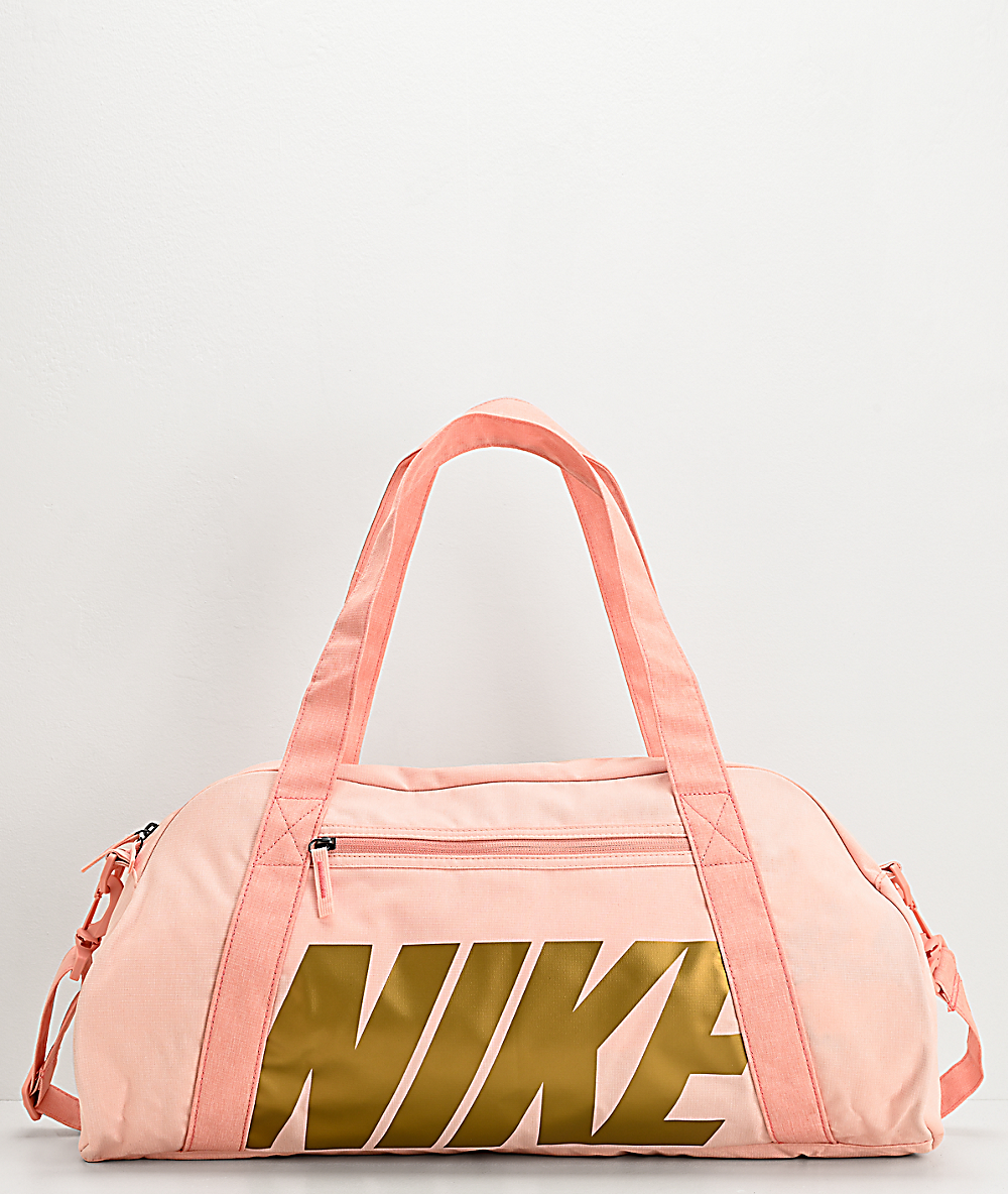 pink duffle bag