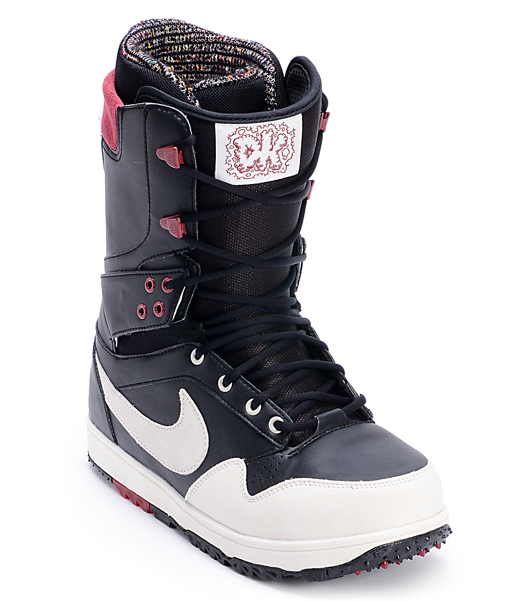 Nike Zoom Force Danny Kass Sail & Red Snowboard Boots | Zumiez