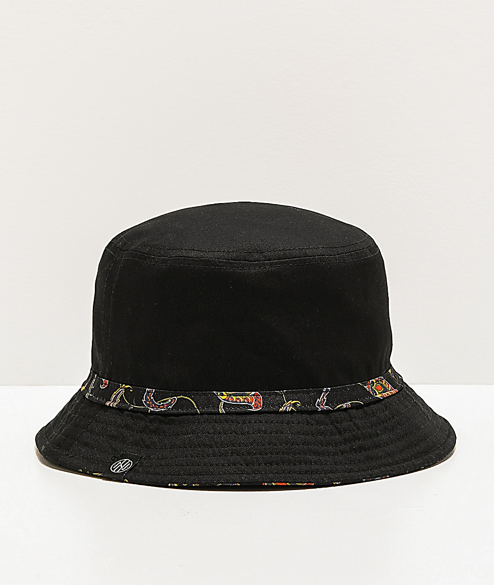 red paisley bucket hat