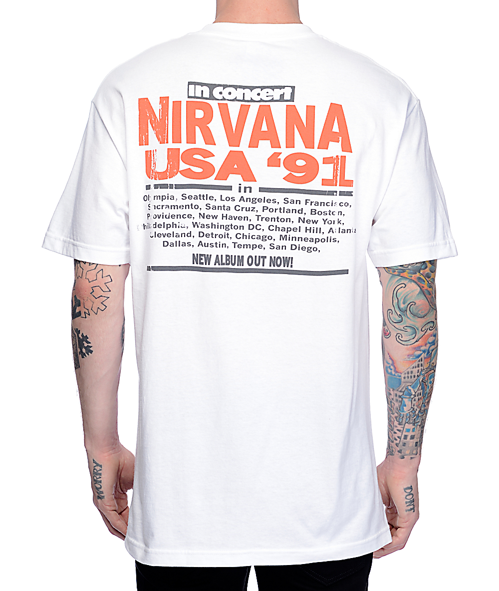 camiseta nirvana blanca