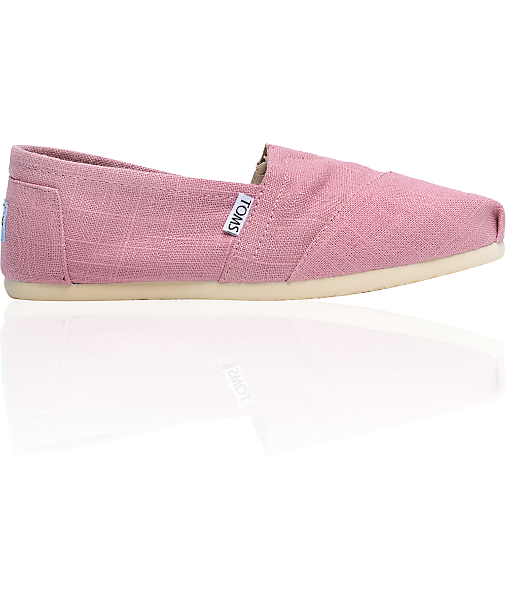 ON SALE Toms Classics Linen Pink Womens 