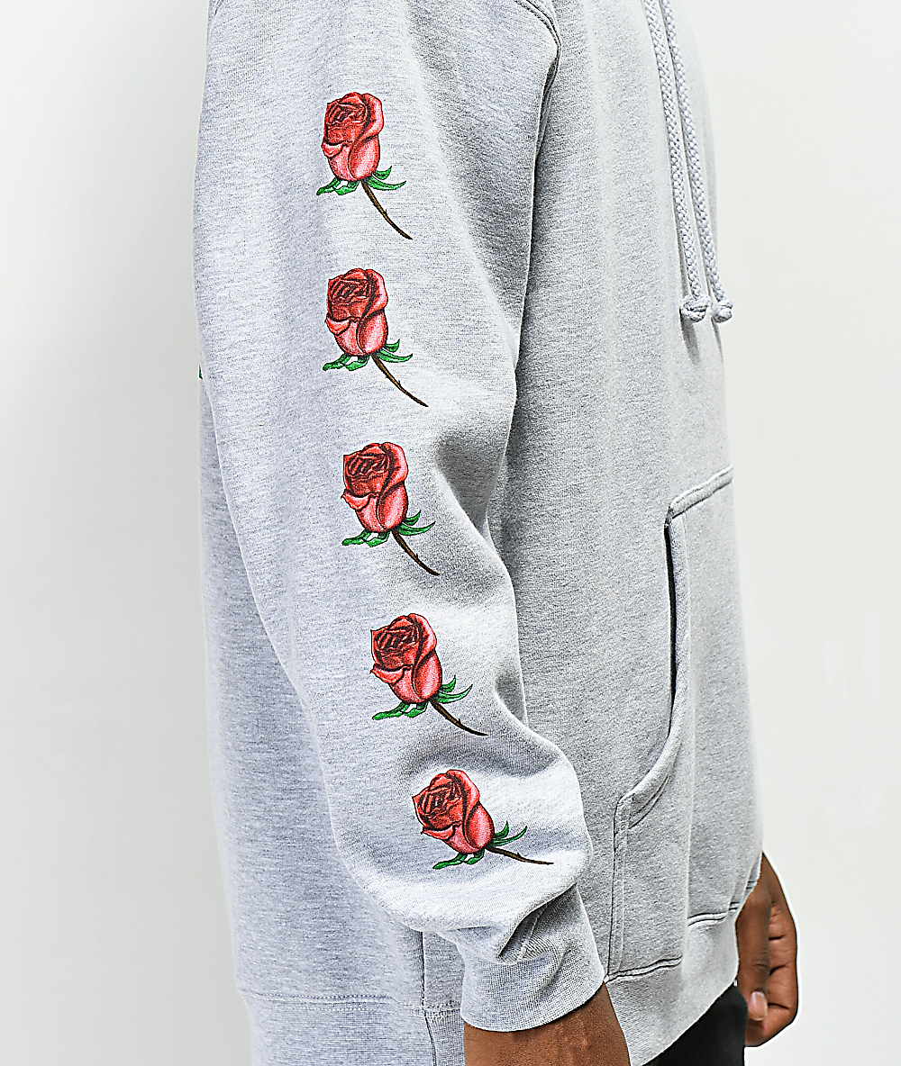 obey airbrushed rose hoodie