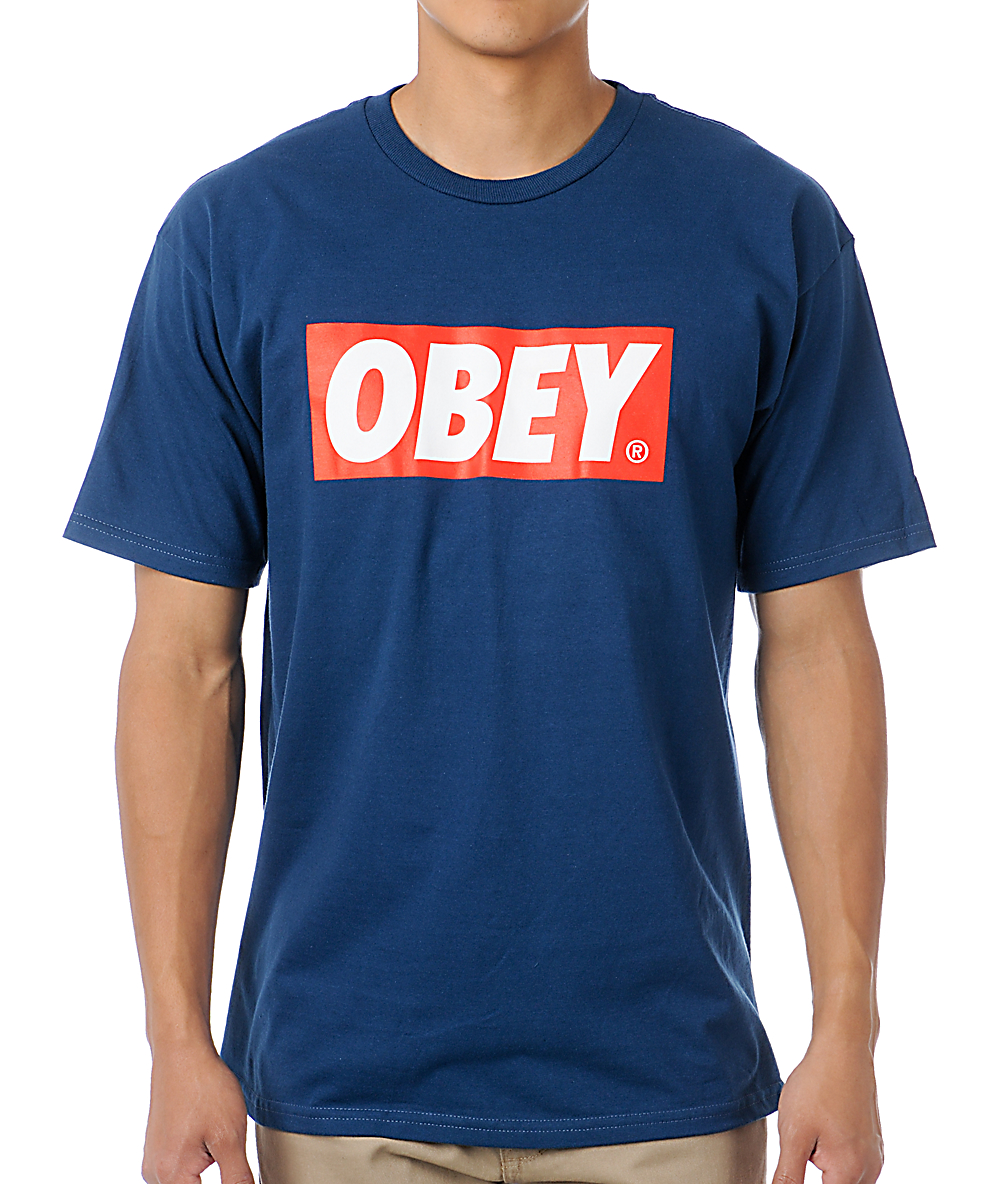 obey box logo tee