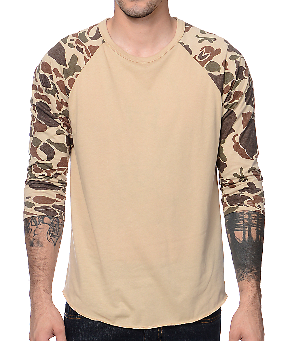 camo baseball shirt