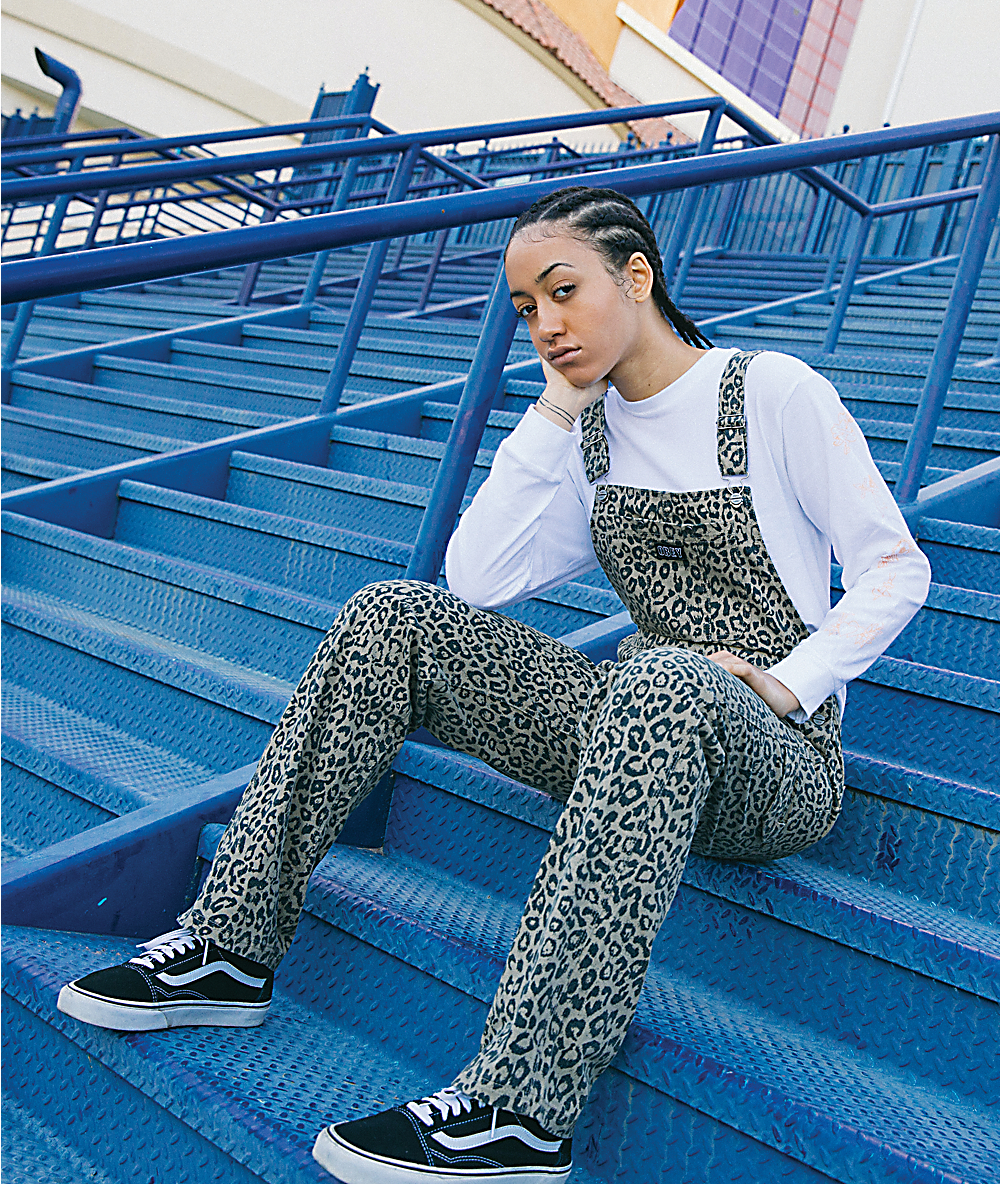 obey leopard overalls